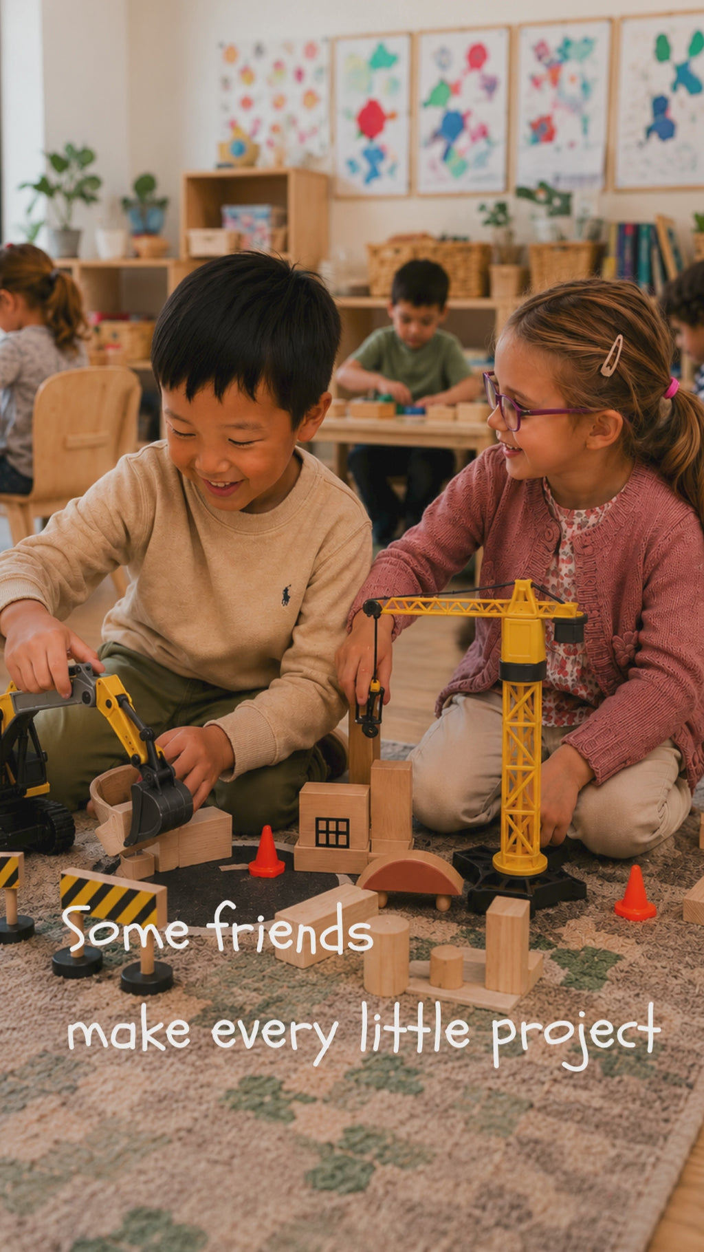 How the Building Big Dreams friendship book works: children pass it to friends to fill in and return.